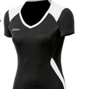 Asics black and white shirt